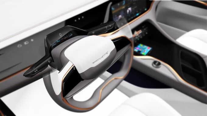 Chrysler Airflow Concept interior design sketch.