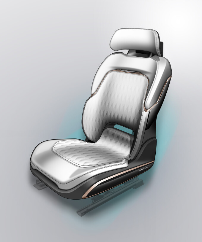 Chrysler Airflow Concept seat design sketch.