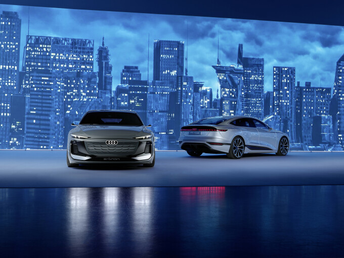 Audi A6 Avant e-tron concept, Colour: Neptune Valley.Audi A6 e-tron concept, Colour: Helio Silver.