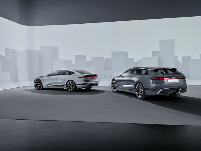 Audi A6 Avant e-tron concept, Colour: Neptune Valley.Audi A6 e-tron concept, Colour: Helio Silver.
