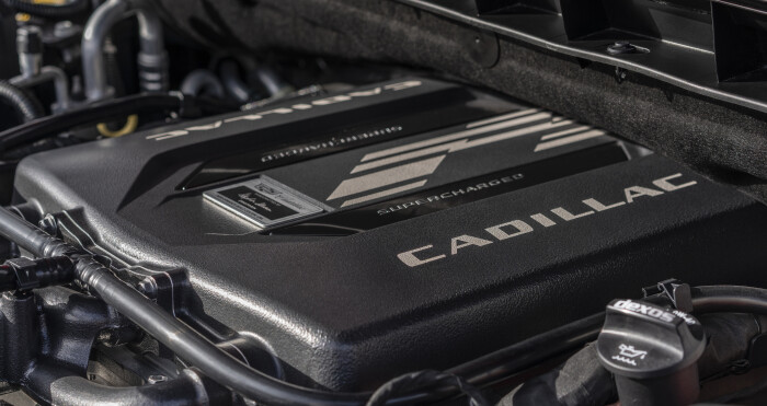 The Escalade-Vs engine shares architectural similarities with the CT5-V Blackwings supercharged V-8.