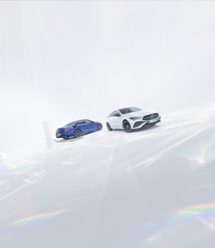 Mercedes-Benz CLA 250 e Coup: fuel consumption combined, weighted (WLTP preliminary) 1.1-0.8 l/100 km, electricity consumption combined, weighted (WLTP preliminary) 16.9-14.9 kWh/100 km, CO2 emissions combined, weighted (WLTP preliminary) 24-18 g/km. Mercedes-Benz CLA 250 e Shooting Brake: fuel consumption combined, weighted (WLTP preliminary) 1.1-0.8 l/100 km, electricity consumption combined, weighted (WLTP preliminary) 17.2-15.1 kWh/100 km, CO2 emissions combined, weighted (WLTP preliminary) 26-19 g/km. Data on fuel consumption, CO2 emissions, power consumption and range are provisional and have been determined internally in accordance with the WLTP test procedure certification method. To date, there are neither confirmed values from an officially recognised testing organisation nor an EC type approval nor a certificate of conformity with official values. Differences between the stated figures and the official figures are possible. Mercedes-Benz CLA 250 e Coup: fuel consumption combined, weighted (WLTP preliminary) 1.1-0.8 l/100 km, electricity consumption combined, weighted (WLTP preliminary) 16.9-14.9 kWh/100 km, CO2 emissions combined, weighted (WLTP preliminary) 24-18 g/km. Mercedes-Benz CLA 250 e Shooting Brake: fuel consumption combined, weighted (WLTP preliminary) 1.1-0.8 l/100 km, electricity consumption combined, weighted (WLTP preliminary) 17.2-15.1 kWh/100 km, CO2 emissions combined, weighted (WLTP preliminary) 26-19 g/km. Data on fuel consumption, CO2 emissions, power consumption and range are provisional and have been determined internally in accordance with the WLTP test procedure certification method. To date, there are neither confirmed values from an officially recognised testing organisation nor an EC type approval nor a certificate of conformity with official values. Differences between the stated figures and the official figures are possible.